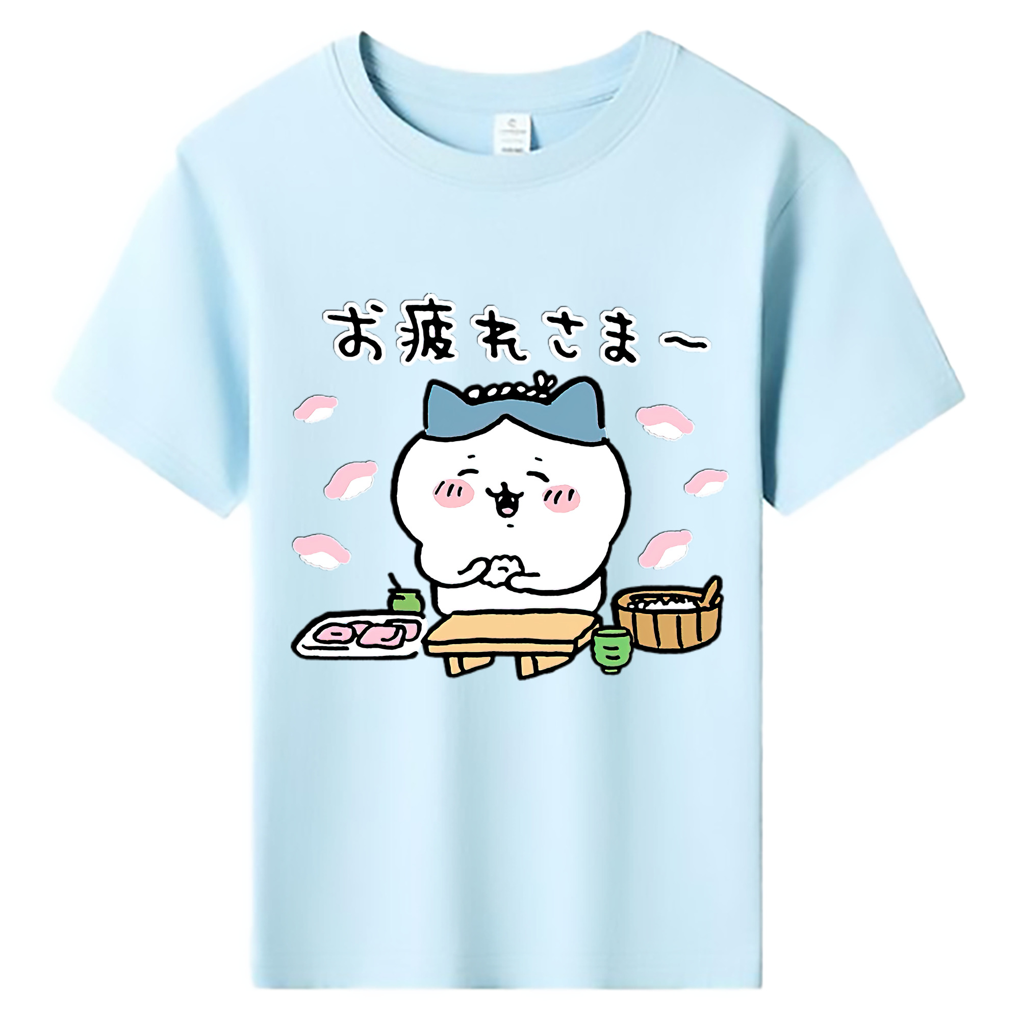 （画像用） ちいかわ ハチワレ Chii-kawa hachiware 綿100％キッズTシャツ（フロントプリント）